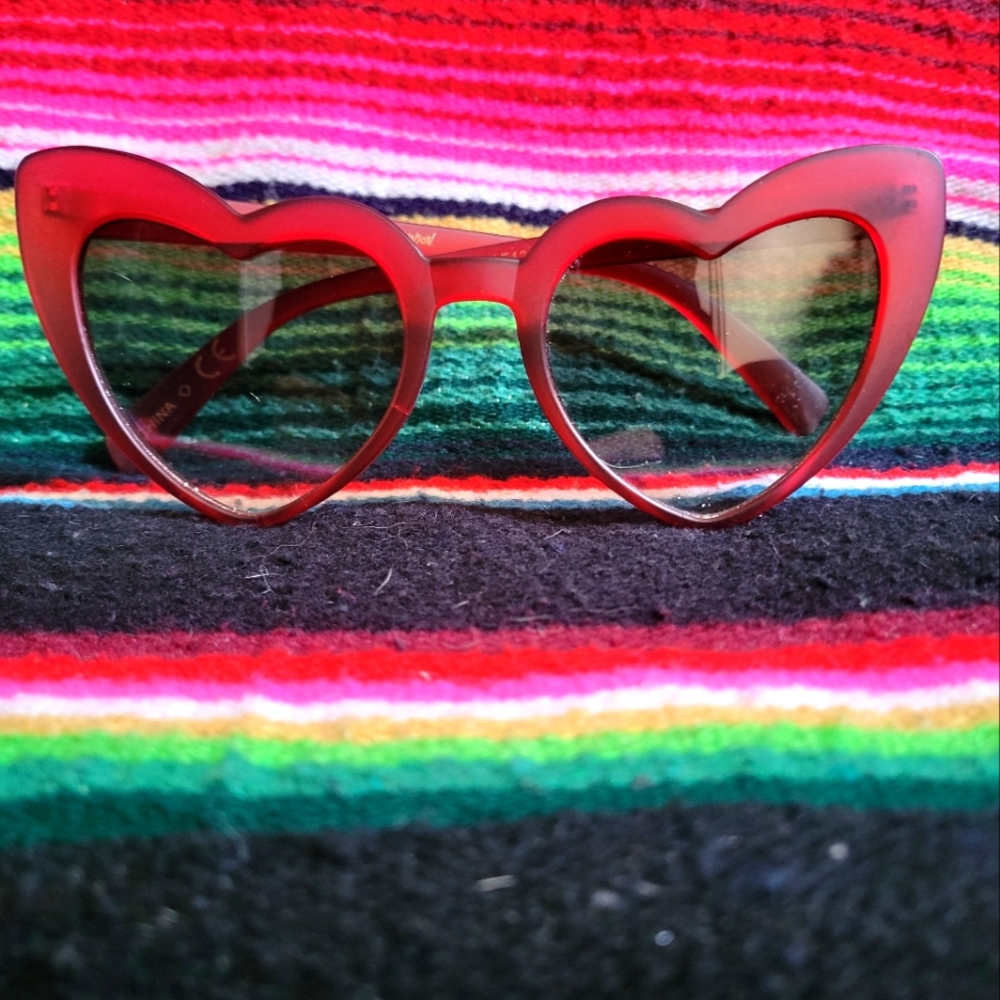 Betsey Johnson Red Heart Sunglasses